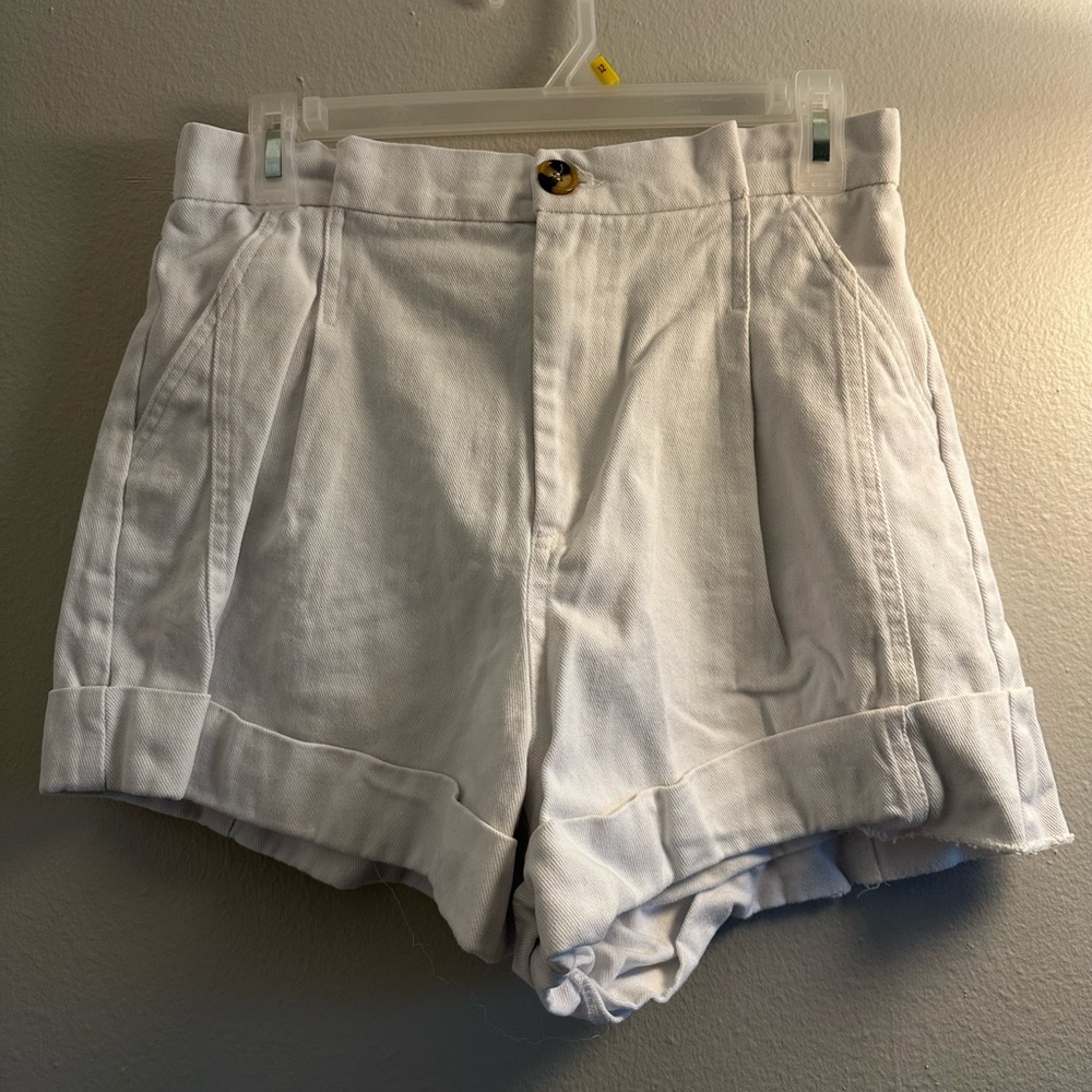 Zara size medium white denim shorts
